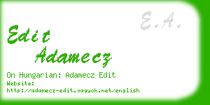 edit adamecz business card